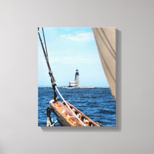 Farol de rock médio, Impressão de Canvas