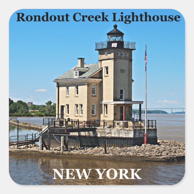 Farol de Rondout Creek, adesivos de Nova Iorque (Frente)
