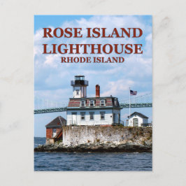 Farol de rosa Island, Cartão postal de Rhode Islan