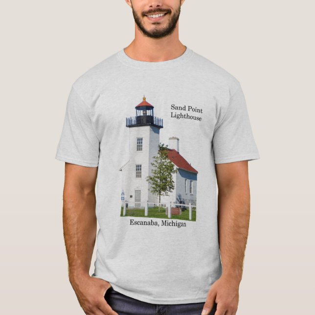 Farol de Sand Point Escanaba camisa luz (Frente)
