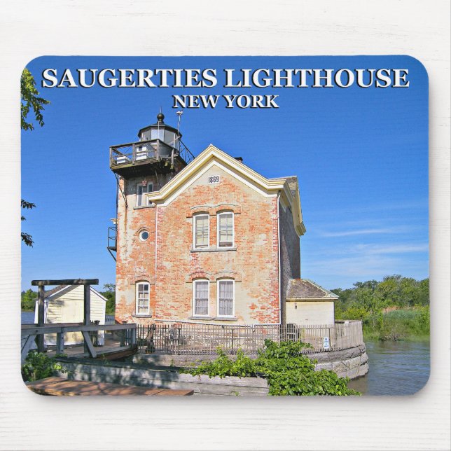 Farol de Saugerties, New York Mousepad (Frente)