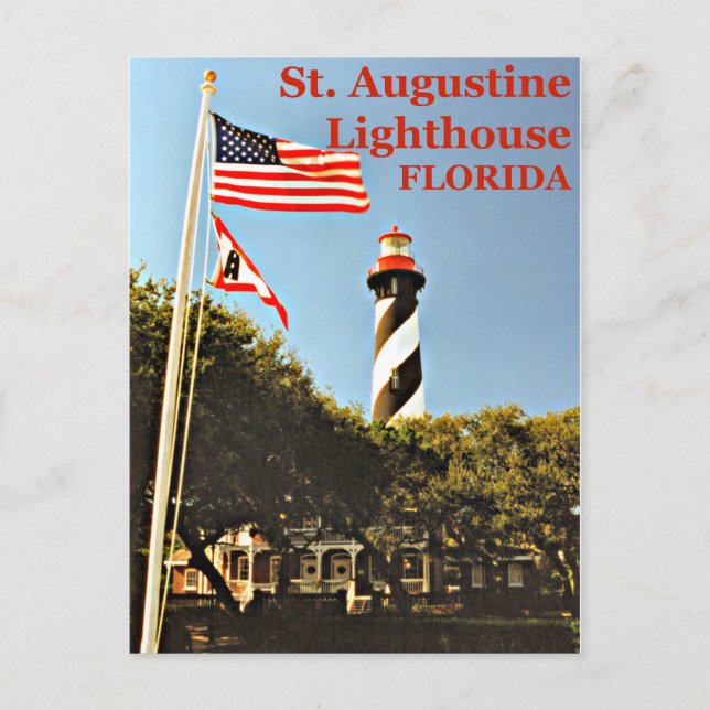 Farol de St. Augustine, cartão postal da Flórida (Frente)