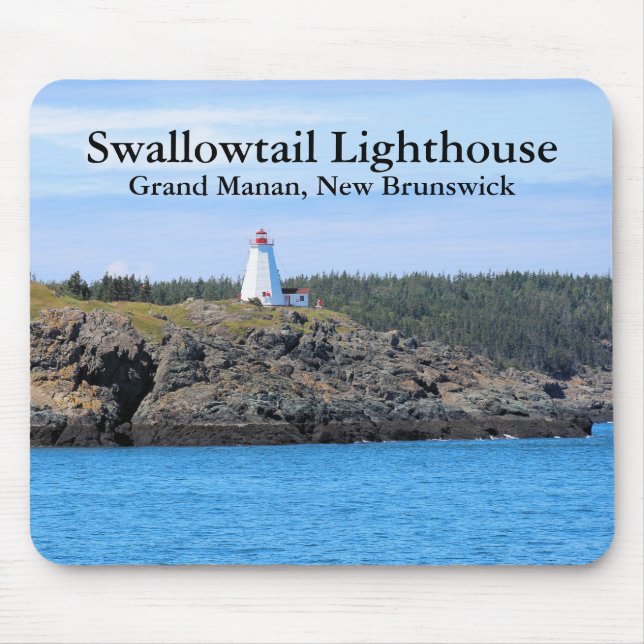 Farol de Swallowtail, Grand Manan, N.B. Mousepad (Frente)