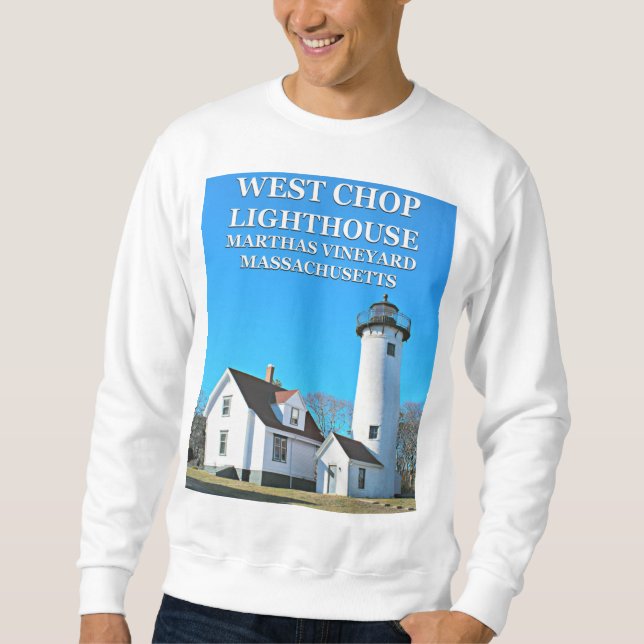 Farol de West Chop, Camisa de Suor Marthas Vineyar (Frente)