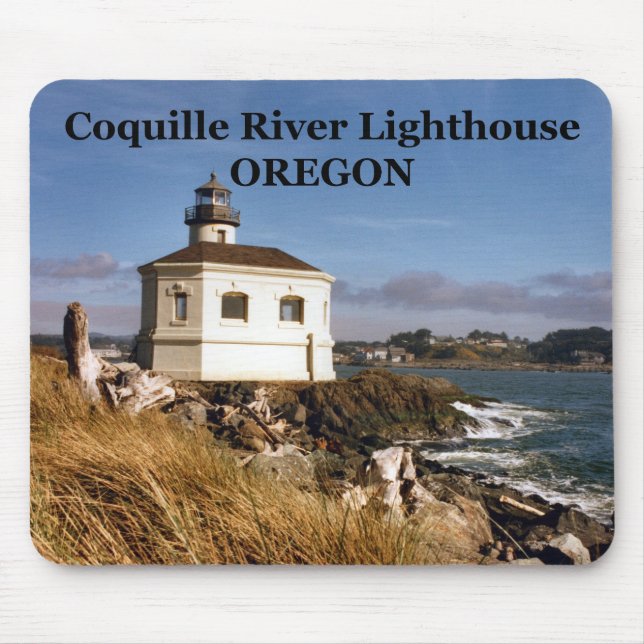 Farol do Coquille River, Oregon Mousepad (Frente)