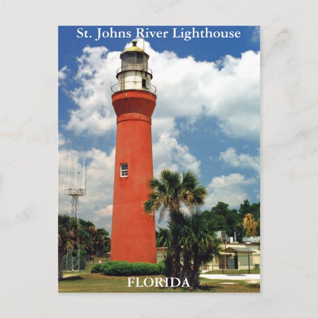 Farol do Johns River, cartão postal da Flórida (Frente)