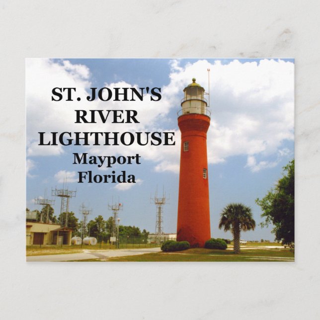 Farol do Johns River, cartão postal da Flórida (Frente)