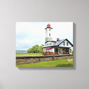 Farol do porto de Ogdensburg, canvas de NY