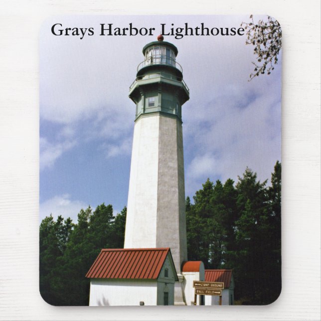 Farol Grays Harbor, Washington Mousepad (Frente)