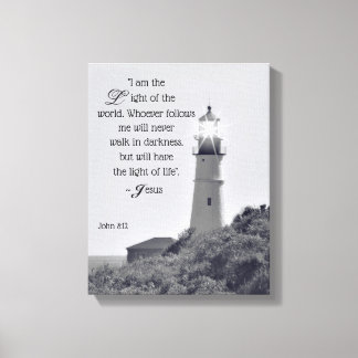 Farol John 8:12 Canvas