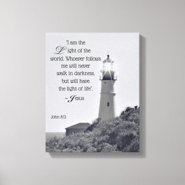 Farol John 8:12 Canvas (Frente)