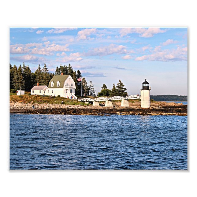 Farol Marshall Point Maine Impressão de Foto (Frente)