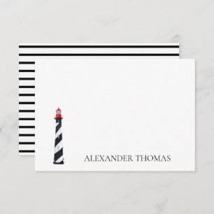 Farol Náutico Costeiro Negro e Branco