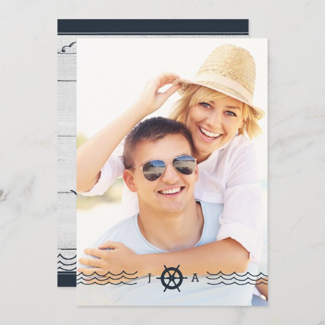 Farol náutico do CONVITE | do CASAMENTO de LDS (Frente/Verso)