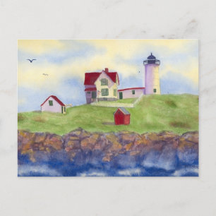 Farol Nubble York Maine Cartão Postal