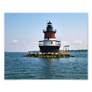 Farol Plum Beach, Impressão de Foto Rhode Island