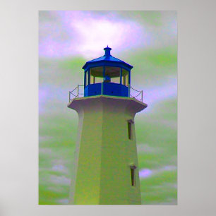 Farol poster Nova Scotia azul de Peggy