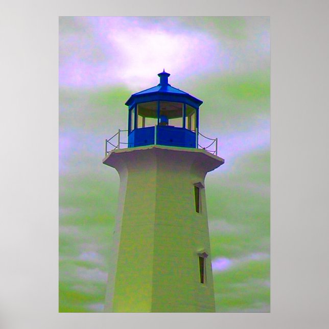 Farol poster Nova Scotia azul de Peggy (Frente)