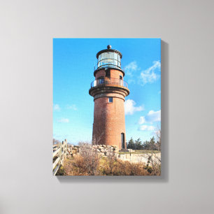 Farol principal alegre, canvas de Massachusetts