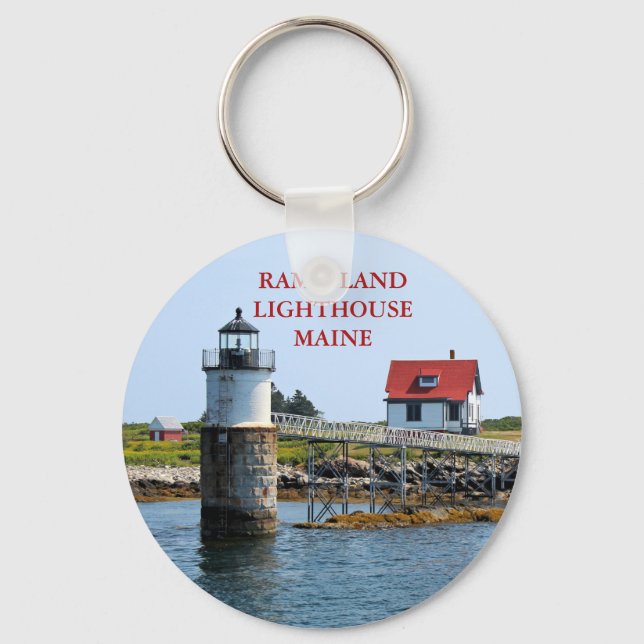 Farol Ram Island, Maine Chaveiro (Frente)