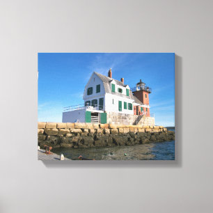 Farol Rockland, Maine Canvas Print