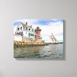 Farol Rockland, Maine Canvas Print