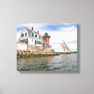 Farol Rockland, Maine Canvas Print