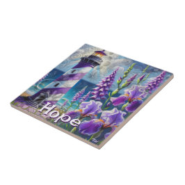 Farol Roxo com Foxglove & Iris Personalizado