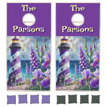 Farol Roxo com Foxglove & Iris Personalizado