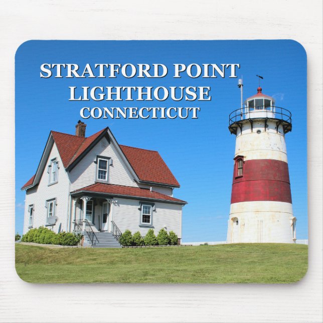 Farol Stratford Point, Connecticut Mousepad (Frente)