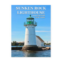 Farol Sunken Rock, cartão postal de Nova York