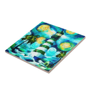 Farol Tropical & Palm Trees Impressionistas