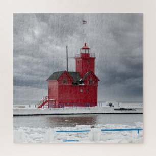 Farol vermelho de Michigan no Quebra-cabeça de Wi