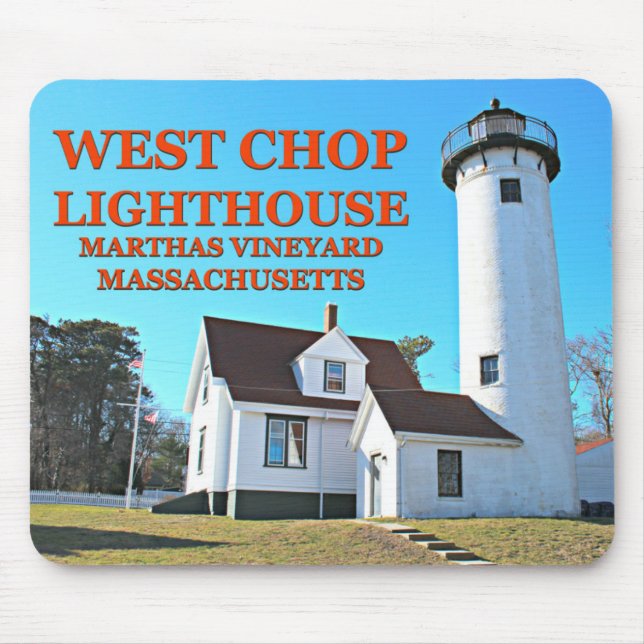 Farol West Chop, Marthas Vineyard MÃE Mousepad (Frente)