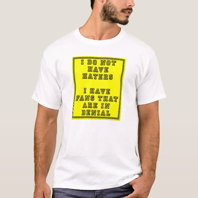 Fãs em Negativa Camiseta Divertida (Frente)