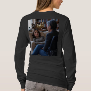 Fascinação Com Patos mulheres camisa preta longa b