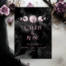 Fase da Lua de Modelo de Convite para Casamento Ce