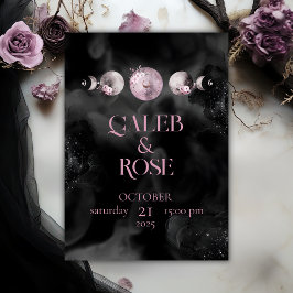 Fase da Lua de Modelo de Convite para Casamento Ce