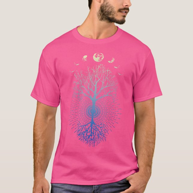 Fases Da Árvore Lua Da Camisa De Vida Presente Par (Frente)