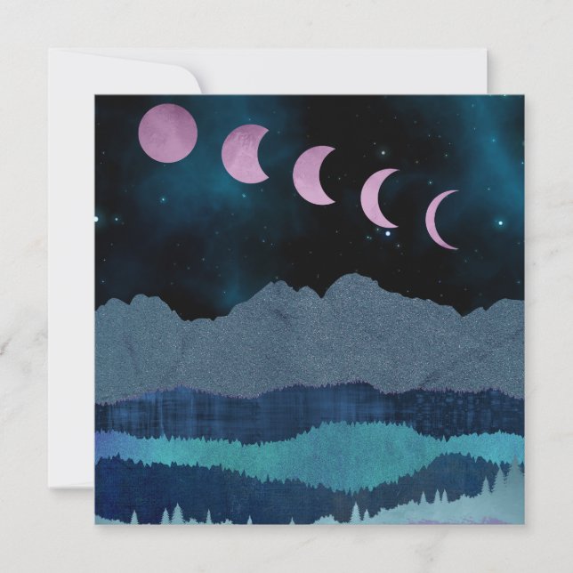 Fases da Lua Rosa na Paisagem (Frente)