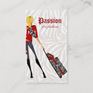 Fashion Cartão de visita Handbag Suitcase Zebra 2