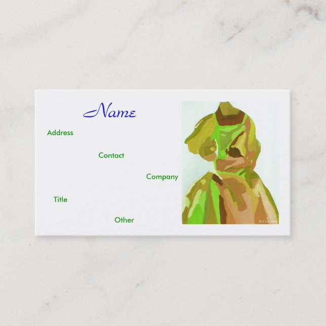 Fashion Designer Primavera IV Cartão de visita (Frente)