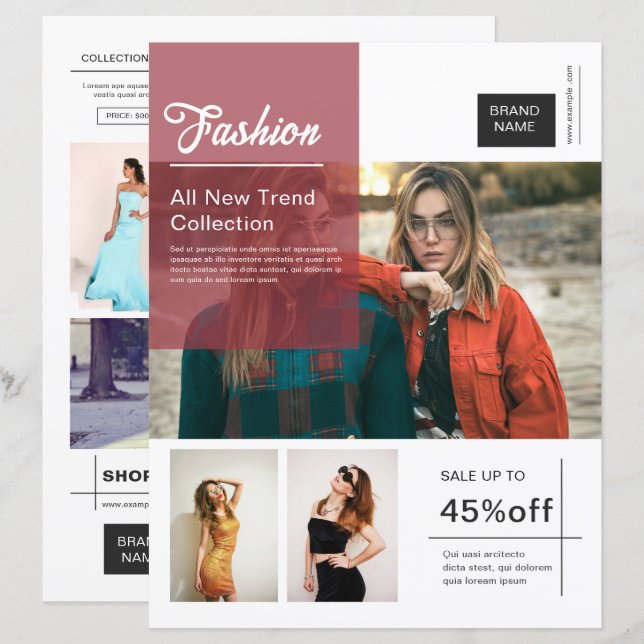 Fashion Product Promotional Flyer Template (Frente/Verso)