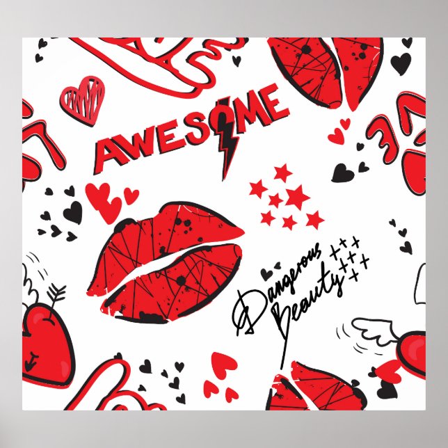 Fashion Sketch Glamor: Impressão de menina. (Frente)