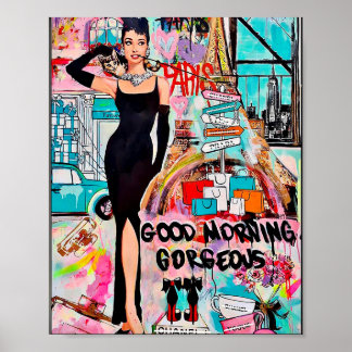 Fashion Wall Art Impressão Poster Paris Girly Deco