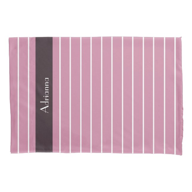 Fashionable Thin Cashmere Rosa Stripes e nome (Frente)