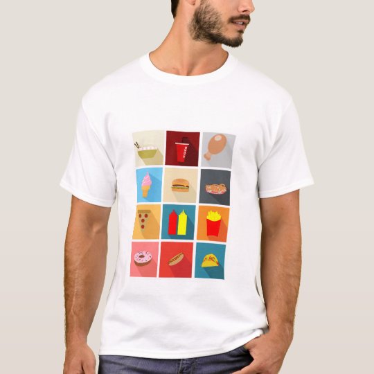 Fast Food Icons Camiseta
