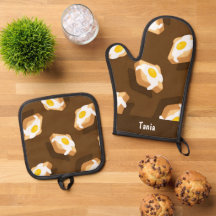 Fatia de pão com padrão de ovo