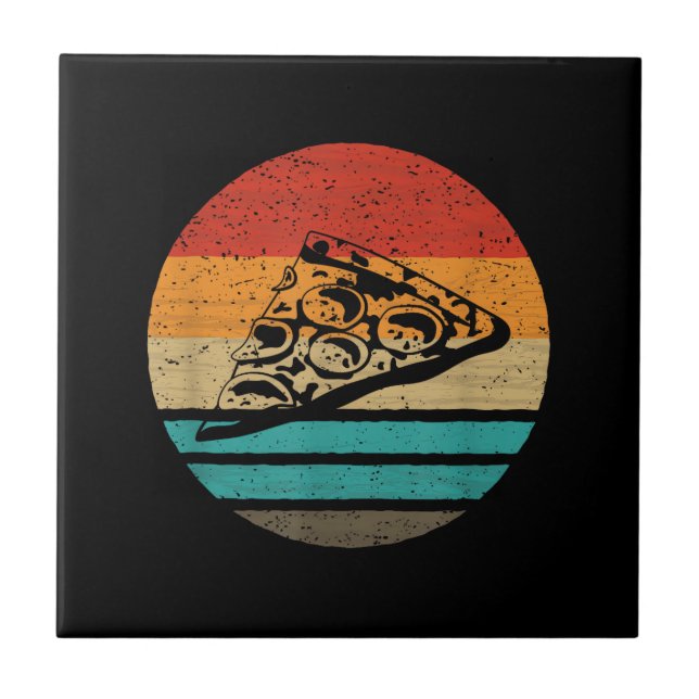 Fatia de Pizza Estilo Retro Vintage (Frente)