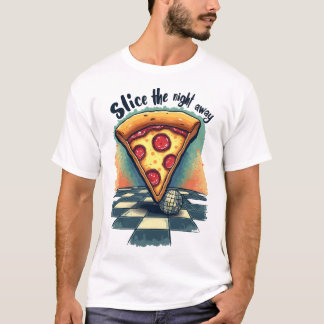 Fatiar a Camisa de Pizza à Noite